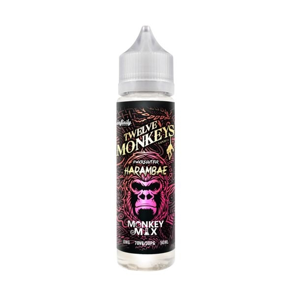 12 Monkeys Harambae-50ml Shortfill-0 mg