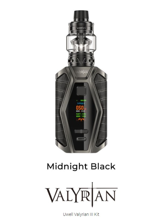 Uwell Valyrian 3 Kit-Midnight Black