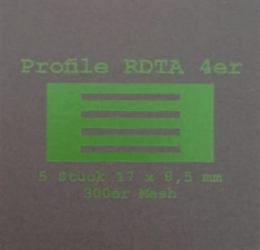 The Real M Profile RDTA 4er SS316 Mesh Ansicht Packungsaufdruck