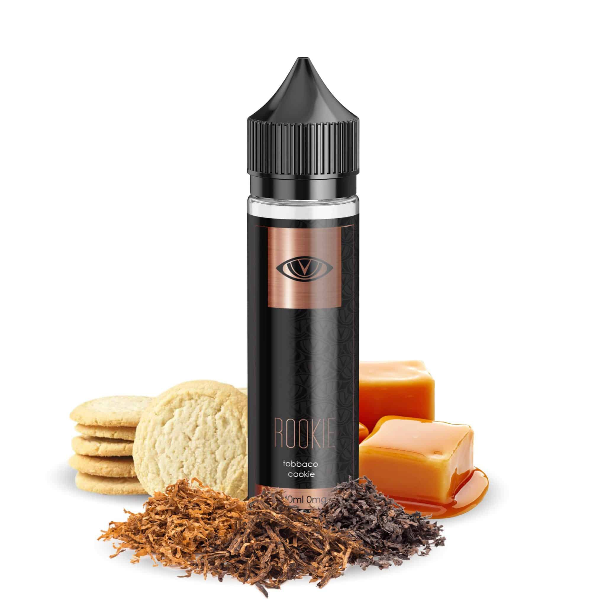 Visionary Liquids Rookie-Tobacco, Caramel Cookies, Crackers