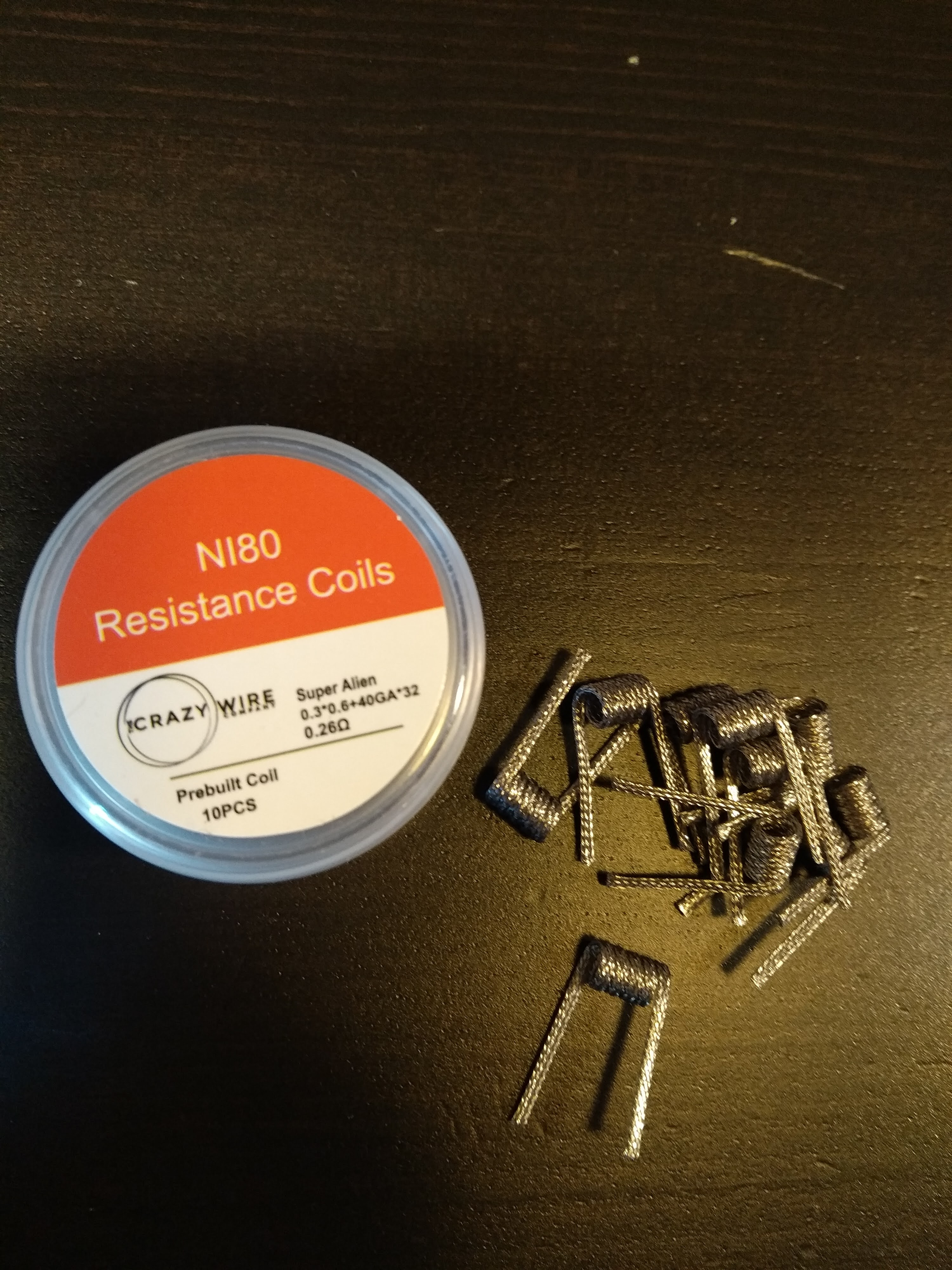 Crazy Wire Pre-Made Ni80 Super Alien Coils 0.26Ω mit Verpackung Crazy Wire Pre-Made Ni80 Super Alien Coils 0.26Ω-Ni80 Super Alien Coils 0.26Ω