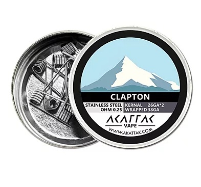 Akattak Clapton Fertig Coil SS316-Clapton SS316L 26GA*2+38GA