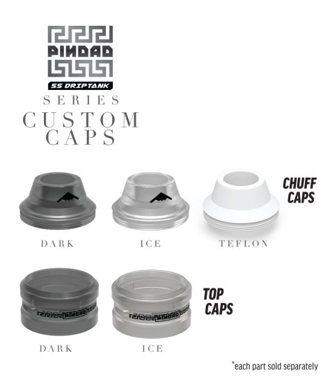 Pindad SS driptank RDTA Chuff Cap-Ice