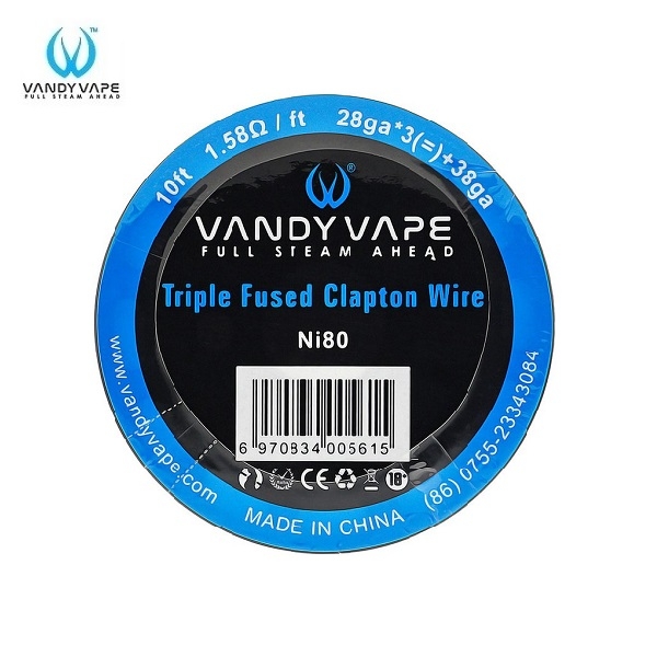 Vandy Vape Triple Fused Clapton NI80 Draht Vandy Vape Triple Fused Clapton NI80 Draht